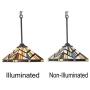 Capulina Tiffany Style Kitchen Lighting, 1-Light Stained Glass Lighting Fixtures, 11.9 inch Wide Lampshade Mini Pendant Light, Mission Style Kitchen Island Lighting, Tiffany Hanging Pendant Light