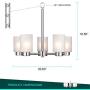 Dining Room Lighting Fixtures Hanging, Chandelier Light Fixture, Kitchen Chandelier, 5 Light Chandelier, Brushed Nickel