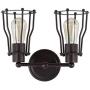 JONATHAN Y JYL7420A Florence 12.5'' 2-Light Metal Vanity Light Industrial,Contemporary,Transitional 2200K Edison 25W Bulbs, Reversible, for Bedroom Livingroom Bathroom Hallway, OilRubbedBronze