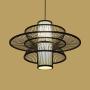 LITFAD Multi Tiers Ceiling Pendant Light 1 Light LED Pendant Lamp Modern Handmade Bamboo Hanging Light for Dining Room Restaurant Living Room - Black, 23.5''(60 cm) LITFAD Multi Tiers Ceiling Pendant Light 1 Light LED Pendant Lamp Modern Handmade Bamboo Hanging Light for Dining Room Restaurant Living Room - Black, 23.5''(60 cm)