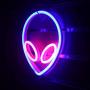 Wanxing Alien Neon Signs LED Neon Wall Sign Pink Blue Neon Lights for Bedroom Kids Room Hotel Shop Restaurant Game Office Wall Art Decoration Sign Party Supply Gift (Pink Blue)