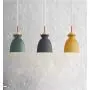 LAKIQ Modern Mini Colorful Pendant Light Nordic Lovely Hanging Ceiling Lighting Kitchen Island Lights for Dining Room Restaurant Bar Living Room (Yellow)