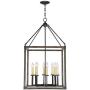 Cayden Bronze Antique Brass Wood Grain Cage Foyer Chandelier 20 1/4'' Wide Rustic Farmhouse 8-Light Fixture for Dining Room House Kitchen Island Entryway Bedroom Living Room - Franklin Iron Works