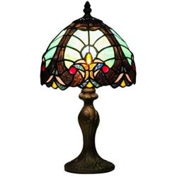 Tiffany Style 8 Inch Table Lamp Handcrafted Blue Baroque Tiffany Stained Glass Lamp Living Room Lamp Bedside Lamp