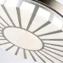 YEELED Light 42'' Remote Control Reversible Retractable Ceiling Fans with 3 Changing Light Color and 6-Gear Fan Speed Invisible Ceiling Fan Chandelier for Indoor Living Room Bedroom Dining Room Ceiling Light Kits with Fans (42 Inch, Silver-06)