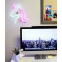 Isaac Jacobs 13'' x 13'' inch LED Neon Pink and White Unicorn Wall Sign for Cool Light, Wall Art, Bedroom Decorations, Home Accessories, Party, and Holiday Decor: Powered by USB Wire (Unicorn)