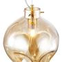 Light Society Bette Pendant Light, Mercury Glass with Brass Finish, Contemporary Mid Century Modern Style Lighting Fixture, Amber
