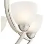 Milbury Satin Nickel Chandelier 24'' Wide Modern White Glass 5-Light Fixture for Dining Room House Foyer Kitchen Island Entryway Bedroom Living Room - Possini Euro Design