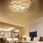 Ceiling Light Fixture 8 White Round Modern LED Flush Mount Ceiling Lights Living Room Bedroom Lamp Dimmable with Remote Control Lighting Metal Frame Acrylic Shade Decorative Lamps 3000k-6500k 110v