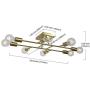 ELUZE Ceiling Light Fixture Industrial Metal Flush Mount Light Brushed Brass Ceiling Lamp with 8 Lights for Dining Room Kitchen Living Room Lighting ELUZE Ceiling Light Fixture Industrial Metal Flush Mount Light Brushed Brass Ceiling Lamp with 8 Lights for Dining Room Kitchen Living Room Lighting