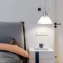 DEWENWILS Plug in Pendant Light, Hanging Light with 15ft Clear Cord, On/Off Switch, Frosted Plastic White Shade, Hanging Ceiling Light for Living Room, Bedroom, Dining Hall, Pack of 2