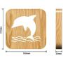 Creative 3D Dolphin Wooden Lamp, LED Table Light USB Power Cartoon Nightlight Desk lamp Home Bedroom Decor Lamp, Gift for Kids Adult Girls Boys Bedroom Living Room Nightstand