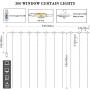 Curtain Lights 300 Led Window Curtain String Light with 8 Modes Remote Control Curtain Fairy Lights USB Powered for Christmas Party Wedding Bedroom Home Garden Window Decor (Warm White)