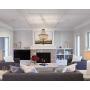Farmhouse White Wood Beaded Chandeliers Large Dining Room Pendant Chandelier Wooden Bead Chandelier