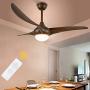 Depuley Farmhouse Ceiling Fan with Light and Remote Control, 52 Inch Flush Mount Ceiling Fan 3 Blades Light Fixture for Dining Room/Living Room/Outdoor, Color Changeable 3000K-6000K