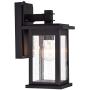 MICSIU Dusk to Dawn Sensor Outdoor Wall Mount Light Fixture Photocell Exterior Wall Sconces 1 Lighting Lantern Textured Black Finish with Clear Seedy Glass ( 1 Pack)
