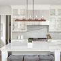 Farmhouse Wood Chandelier, 5-Light Linear Chandeliers for Dining Rooms, L42.9 x W3.9''x H9.4''