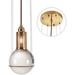Modo Lighting Glass Globe Pendant Light Mid Century Modern Ceiling Light Adjustable Chandelier with Glass Shade, Metal Hanging Light Fxiture for Living Dining Room Farmhouse