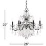 Beverly Dark Bronze Chandelier 26'' Wide Clear Crystal 6-Light Fixture for Dining Room House Foyer Kitchen Island Entryway Bedroom Living Room - Vienna Full Spectrum