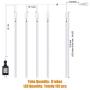 Meteor Shower Icicle Christmas Lights Outdoor, 11.8 Inches 8 Tubes 192 Led Dropping Lights Connectable, Waterproof Hanging Falling Rain Lights for Tree Bushes Holiday Christmas Tree Lights, White