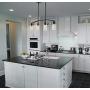 Kira Home Rayne 33'' 4-Light Modern Farmhouse Arched Island Light, Seeded Glass Shades + Black Finish