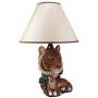 Ebros Wildlife Orange Bengal Tiger Desktop Table Lamp Statue with Tan Fabric Shade As Home Decor of Tigers Jungle Giant Cats Exotic Animals Lighting Accessory