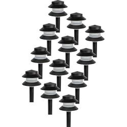 Paradise GL22627 Low Voltage Plastic 4W Path Light (Black, 12 Pack)