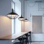 HMVPL Industrial Metal Cage Swag Pendant Light with Plug in Cord and Dimmer Switch, Hanging Ceiling Lamp for Dining Room Hallway Barn Garage, Black Finish