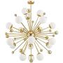 BOKT Sputnik Chandelier 18 Lights Mid-Century Modern Chandelier Lighting Golden Sputnik Pendant Light Industrial Ceiling Light Fixture for Kitchen Dining Room Living Room (18-Lights)