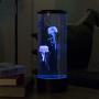 Amazed Jellyfish Ocean Mood Led Motion Night Light Lamp Color Changing for Aquarium Tank Living Room Bedside Table Office Desk Desktop Home Decor Gift Item Modern Design Lighting Effects Lamp