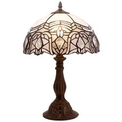 Tiffany Lamp Stained Galss Crystal Style Table Desk Reading Light W12H18 Inch Tall S508W WERFACTORY LAMPS Parent Friend Kid Lover Living Room Bedroom Study Office Coffee Bar Bedside Desk Antique Gifts
