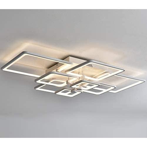 Asobp LED Ceiling Light Fixture Dimmable Living Room Kitchen with Remote Control Hanging Lamp Modern Dining Room Flush Mount Acrylic Lighting for Bedroom Geometric Modeling Design Kitchen LED