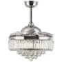 7PM Chrome Crystal Ceiling Fan with Light Modern Retractable Blades Chandelier Fan Remote Control Reverse Fandelier Lighting Fixture for Living Room Bedroom 42 Inch 7PM Chrome Crystal Ceiling Fan with Light Modern Retractable Blades Chandelier Fan Remote Control Reverse Fandelier Lighting Fixture for Living Room Bedroom 42 Inch
