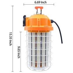 150W High Bay Temporary LED Work Light 20250Lm 5000K Daylight White with Indoor and Outdoor Hook Portable Hanging Lighting for Construction Job Site¡­