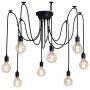 NOXARTE Ceiling Spider Lamp Industrial Hanging Pendant Light Adjustable Wire Indoor Lighting Fixture for Bedroom Living Room 8 Lights