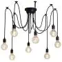 NOXARTE Ceiling Spider Lamp Industrial Hanging Pendant Light Adjustable Wire Indoor Lighting Fixture for Bedroom Living Room 8 Lights