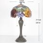 Tiffany Lamp Antique Style Stained Glass Table Light W12H22 Inch Red Rose Lampshade S001 WERFACTORY LAMPS Lover Parents Kids Girlfriend Living Room Bedroom Study Office Coffee Bar Desk Art Crafts Gift