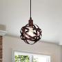 Industrial Pendant Light Fixtures Orb Chandelier 1 Light Bronze Chandeliers for Dining Room