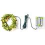 Leaf Garland with Fairy Lights - 24 Ft, Battery Operated, 75 Warm White LED Lights, Green Vines with Ivy Leaves, Rustic String Light for Bedroom Decor or Christmas Decorations