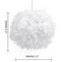 Waneway Feather Lamp Shade for Ceiling Pendant Light, Lampshade for Table Lamp and Floor Lamp for Living Room, Bedroom, Wedding or Party Decoration, Diameter 11.8 inches, White