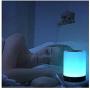 ROYFACC Night Light Touch Sensor Lamp Bedside Table Lamp for Kids Bedroom Rechargeable Dimmable Warm White Light + RGB Color Changing