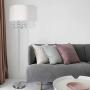 61'' Crystal Floor Lamp LED Standing Lamp Linen Shade Elegant Design Floor Light Tall Upright lamp with LED Bulb for Living Room, Bedroom, Office and Reading(Chrome) 61'' Crystal Floor Lamp LED Standing Lamp Linen Shade Elegant Design Floor Light Tall Upright lamp with LED Bulb for Living Room, Bedroom, Office and Reading(Chrome)