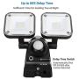 DEWENWILS Battery Powered Motion Sensor Security Lights, 800LM LED Flood Light Outdoor, 6000K, IP44 Waterproof, Exterior Battery Box Operated, Dual Head Motion Light for Garage, Yard, Porch, Patio