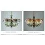 Tiffany Style Chandelier, Baroque Stained Glass Shade Multi-Head Ceiling Light, Living Room Bedroom Bar Decoration LED Pendant Light，E27，MAX40W (Size : 5 Heads)