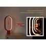 ALLOCACOC Heng Balance Lamp - Ellipse Magnetic Mid-air Switch USB Powered LED Lamp, Warm Eye-Care LED Lamp, Table Lamp, Decoration for Bedroom, Living Room, Dining Room and Office (Wood Color)