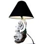 Ebros White Rare Alaskan Tiger Desktop Table Lamp Statue with Black Fabric Shade Siberian Albino Tiger Home Decor Lighting Accessory As Jungle Forest Large Cats (White Siberian Tiger)