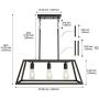 ELUZE 3-Light Farmhouse Chandeliers, Rustic Kitchen Island Lighting, Vintage Oil Rubbed Bronze Pendant Light Fixtures for Foyer Living Room, Kitchen Island, Dining Room, Bedroom