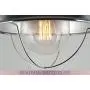 Kira Home Bayside 11'' Industrial Farmhouse Flush Mount Ceiling Light + Seeded Glass Shade, Chrome Finish