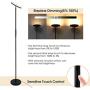 Tangkula Sky LED Torchiere Floor Lamp, Dimmable Standing Light with 3 Light Options, Ideal for Living Room, Bedroom and Office (Black)