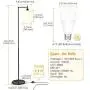 LED Industrial Floor Lamp for Living Room, Bedroom Modern Standing Lamp Corner Lamp, Stylish Tall Pole Lamp Farmhouse Floor Lamp with Hanging Milky Glass Shade (LED Bulb Included) LED Industrial Floor Lamp for Living Room, Bedroom Modern Standing Lamp Corner Lamp, Stylish Tall Pole Lamp Farmhouse Floor Lamp with Hanging Milky Glass Shade (LED Bulb Included)